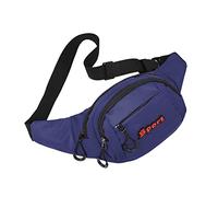 Riñonera informal con bolsillos con cremallera, riñonera pequeña para mujer con bolsillos separados, 1 bolsa de hombro para senderismo, deportes, ciclismo, Blue, Refer to description, Unisex
