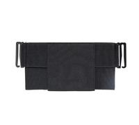 Riñonera invisible con materiales de nailon elástico, resistente al sudor, almacenamiento seguro para llaves de teléfono, esencial resistente al agua, bolsa de cinturón de nailon, Negro regular con C