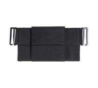 Riñonera invisible con materiales de nailon elástico, resistente al sudor, almacenamiento seguro para llaves de teléfono, esencial resistente al agua, bolsa de cinturón de nailon, Negro mejorado con