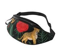 Riñonera Jorge Y Rosas Riñoneras Unisex Bolsa De Cintura Cinturón Ajustable Bandoleras para Viajes Deportivas Correr