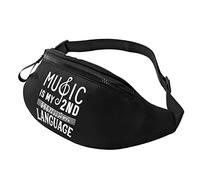 Riñonera La música es mi Segundo Idioma, riñonera de Viaje Ajustable para Hombres y Mujeres, riñonera para Correr al Aire Libre
