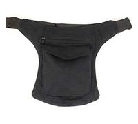 Riñonera Lateral con Dos Bolsillos, Riñoneras Hombre Mujer Unisex, Bolso Cintura y Pierna, Hipppie, Lona, Negra, Tela,Moto Trabajo Ocio Viaje