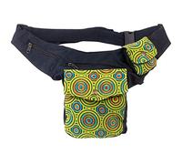 Riñonera Lateral Hippie con Bordado (Verde)