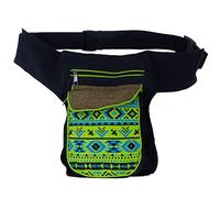 Riñonera Lateral Hippie con Estampado Etnico (Verde)