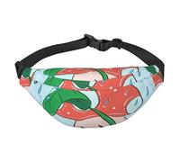Riñonera ligera para correr, senderismo, estampado de semillas de girasol y hongos, riñonera grande para entrenamiento, viajes, color negro, talla única, deportes, negro, talla única, deportes, Black
