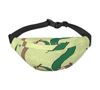 Riñonera ligera para correr, senderismo, semillas de girasol, lombriz de tierra, serpiente, riñonera grande para entrenamiento, viajes, Negro -, Talla única, Deportes