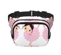 Riñonera Little Ballerina Dancing Girl para mujeres y hombres, riñonera de moda para viajes, senderismo, Black, Talla única