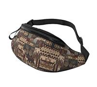 Riñonera Lodge Bear Deer para correr, senderismo, viajes, entrenamiento, pasear al perro, deportes, pesca, riñonera, Black, Talla única