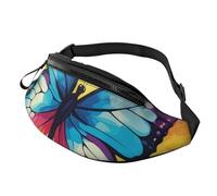 Riñonera Mariposa Colorida Estampada De Primavera Bolsos Bandolera Casual Fanny Pack Duradera Riñoneras para Senderismo Viajes Correr