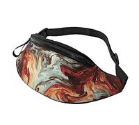 Riñonera marrón Mixta de mármol, riñonera para Hombre y Mujer, riñonera con Correa Ajustable para Correr, Viajar, Senderismo, Caminar con Perros, Entrenamiento