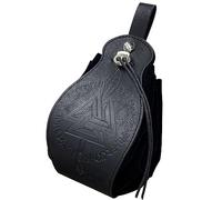 Riñonera medieval de piel sintética con cordón, portátil, vintage, para eventos de fantasía, cosplay, fiesta, medieval, piel sintética, con cordón, multicolor