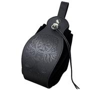 Riñonera medieval de piel sintética con cordón, portátil, vintage, para eventos de fantasía, cosplay, fiesta, medieval, piel sintética, con cordón, d