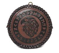 Riñonera medieval de piel sintética con relieve lateral para fiestas temáticas y LARP, café