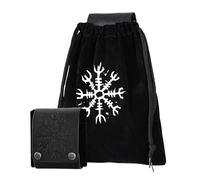 Riñonera Medieval de Piel sintética en Relieve, Cartera portátil Retro renacentista, de Dados portátil, Bolso con cordón portátil, Bolso de Cubo Vintage, Negro, Ver descripción, Ver