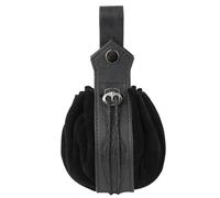 Riñonera medieval retro para cinturón, bolsa de cintura para Halloween, accesorios de disfraz renacentista LARP para mujeres y hombres, regalos renacentistas, bolsa para cinturón y monedero, Black