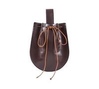 Riñonera medieval - Riñonera medieval - Bolsa portátil vintage renacentista con cordón - Riñonera para ocio, senderismo, cosplay, mujer y hombre, riñonera de piel -, Brown Fanny Pack, ver descripción