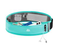 Riñonera mejorada para correr para mujeres y hombres, riñonera para corredores, soporte para teléfono, bolsa de cintura para entrenamiento, correr, accesorios de equipo de dinero, Azul cielo, con una