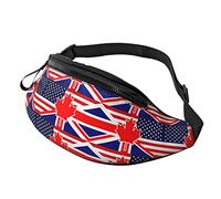 Riñonera Militar Hombre Bandera del Norte De Gran Bretaña, Bolsa De Cintura Táctica Ligera Riñonera Casual Bolso De Cintura para Bici Senderismo Escalada