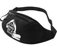 Riñonera Militar Hombre Casual Bolsos Bandolera Me Gano La Vida Dirigiendo Putas Ajustable Riñoneras Viaje para Viajar Camping Escalada 14X35Cm