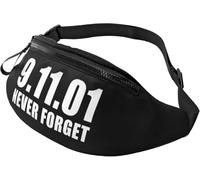 Riñonera Militar Hombre Recuerde El 911, Nunca Lo Olvide Casual Bolsos Bandolera Ajustable Riñoneras Mujer Para Mujer Entrenamiento Viajes 14X35Cm