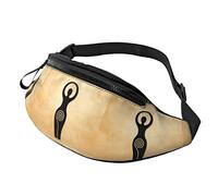 Riñonera Militar Hombre Triple Luna Wiccan Pagan Diosa Espiral Unisex Riñoneras De Cintura Ligera,Casual Bolso De Cintura para Escalada Bici Mujer 14X35Cm