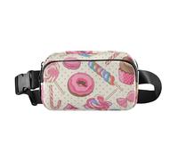 Riñonera moderna colorida para mujeres, hombres, adolescentes, impermeable, antirrobo, con correa ajustable para entrenamiento, correr, senderismo, Dulce Lollipop Candy colorido, 1 Size