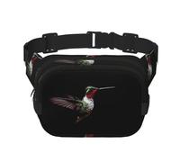 Riñonera moderna con diseño de colibrí, unisex, bolsa de mensajero deportiva de viaje