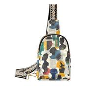 Riñonera moderna de People Silhouette Art Street para hombre, bolsa cruzada para mujer