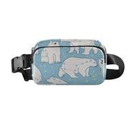 Riñonera moderna para mujeres, hombres, adolescentes, mini bolsa de pecho con correa ajustable para viajes, gimnasio, trabajo, Ursa Minor Polar Bear, Oso polar Ursa Minor, talla única, Informal
