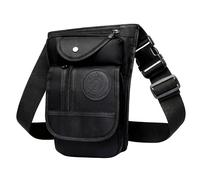Riñonera Moto Pierna Herren Damen Motorrad Tasche Bein con Correa Ajustable, Pernera Moto, Bolsa Pierna Moto, Hüfttasche, Negro Oberschenkeltasche para Reise, Camping, Trekking