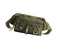 Riñonera multicapa para mujeres y hombres, bandolera con correa ajustable, resistente al agua, riñonera de pecho de gran capacidad, varias capas, Verde militar, Mass Beauty