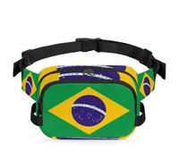 Riñonera multifunción con bandera de Brasil para viajes, deportes, correr, riñonera con estampado de bandera para mujeres, hombres, niñas y niños, color, XL, Organizador de bolsas