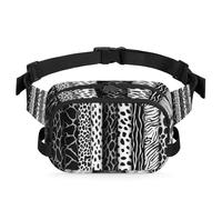 Riñonera multifunción con textura de estampado animal para viajes, deportes, correr, riñonera, bolsa de cinturón, para mujeres, hombres, niños y niñas, color, XL, Organizador de bolsas