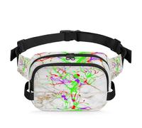 Riñonera multifunción con textura de mármol, diseño de calavera, para viajes, deportes, correr, riñonera de mármol, riñonera, bolsa de cinturón para mujeres, hombres, niñas y niños, color, XL,