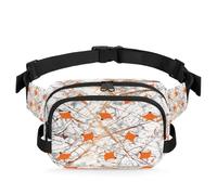 Riñonera multifunción con textura de mármol para viajes, deportes, correr, riñonera de zorro de mármol, riñonera, bolsa de cinturón para mujeres, hombres, niñas y niños, color, XL, Organizador de