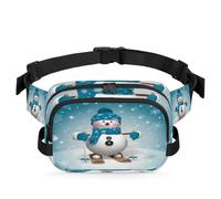 Riñonera multifunción de invierno con diseño de muñeco de nieve para viajes, deportes, correr, Navidad, copo de nieve, riñonera, bolsa de cinturón, para mujeres, hombres, niñas y niños, color, XL,