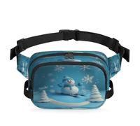 Riñonera multifunción de Navidad con diseño de muñeco de nieve para viajes, deportes, correr, riñonera, bolsa de cinturón, para mujeres, hombres, niños y niñas, color, XL, Organizador de bolsas