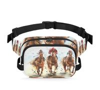 Riñonera multifunción para atletas ecuestres, para viajes, deportes, correr, riñonera con estampado de caballo, riñonera para mujeres, hombres, niñas y niños, color, XL, Organizador de bolsas