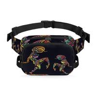 Riñonera multifunción para mujer étnica africana, para viajes, deportes, correr, hippie, mujer, riñonera, riñonera, bolsa de cinturón para mujeres, hombres, niñas y niños, color, XL, Organizador de