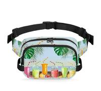 Riñonera multifunción para verano, playa, cóctel, frutas, bebidas, viajes, deportes, correr, verano, riñonera, bolsa de cinturón, para mujeres, hombres, niñas y niños, color, XL, Organizador de bolsas