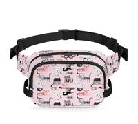 Riñonera multifunción para viajes, deportes, correr, coloridos y divertidos gatos, riñonera, riñonera, bolsa de cinturón para mujeres, hombres, niñas y niños, color, XL, Organizador de bolsas