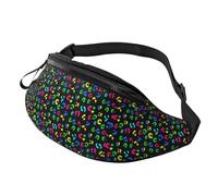 Riñonera Multifuncional Bolso De Cintura Leopardo Guepardo Fresco Y Colorido Casual Riñoneras De Cintura para Mujer Bici Senderismo 14X35Cm