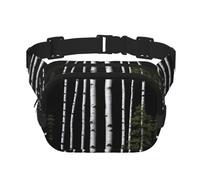 Riñonera multifuncional con estampado de árbol de abedul, bolsa de mensajero unisex de moda, bolsa de almacenamiento deportiva de viaje
