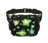 Riñonera multifuncional con estampado de luciérnagas brillantes, bolsa de mensajero unisex de moda, bolsa de almacenamiento deportiva de viaje