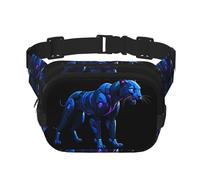 Riñonera multifuncional con estampado de robo-pantera, unisex, moderna, bolsa de almacenamiento de deportes de viaje