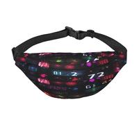 Riñonera multifuncional con fondo negro Cyberpunk, libera tus manos, cierre de cremallera, se puede cruzar y atar alrededor de la cintura, mochila de viaje para montañismo, correr, negro, talla única,