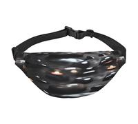 Riñonera multifuncional con piedra de corazón misterioso negro, libera tus manos, cierre de cremallera, se puede cruzar y atar alrededor de la cintura, mochila de viaje para montañismo, correr, color