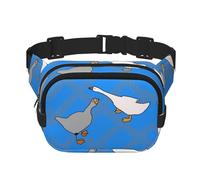 Riñonera multifuncional estampada de ganso gris, bolsa de mensajero unisex de moda, bolsa de almacenamiento deportiva de viaje