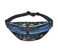 Riñonera multifuncional para cabina de avión, libera tus manos, cierre de cremallera, se puede cruzar y atar alrededor de la cintura, mochila de viaje de montañismo, color negro, talla única, Black,