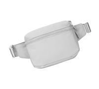 Riñonera multiusos y regulable, versátil con múltiples bolsillos para actividades al aire libre y viajes, durabilidad al aire libre, senderismo, hombro, gris claro, Talla única